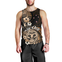 Aotearoa Kia Ora New Zealand Ta Moko Gold Version Men Tank Top LT01 - Polynesian Pride
