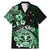 Aotearoa Kia Ora New Zealand Ta Moko Green Version Family Matching Mermaid Dress and Hawaiian Shirt LT01 Dad's Shirt - Short Sleeve Green - Polynesian Pride