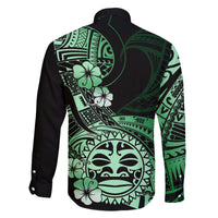 Aotearoa Kia Ora New Zealand Ta Moko Green Version Family Matching Mermaid Dress and Hawaiian Shirt LT01 - Polynesian Pride