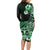 Aotearoa Kia Ora New Zealand Ta Moko Green Version Long Sleeve Bodycon Dress LT01 - Polynesian Pride