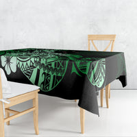 Aotearoa Kia Ora New Zealand Ta Moko Green Version Tablecloth LT01 - Polynesian Pride
