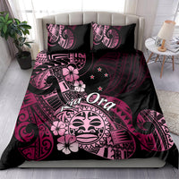 Aotearoa Kia Ora New Zealand Ta Moko Pink Version Bedding Set LT01 - Polynesian Pride