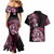 Aotearoa Kia Ora New Zealand Ta Moko Pink Version Couples Matching Mermaid Dress and Hawaiian Shirt LT01 - Polynesian Pride