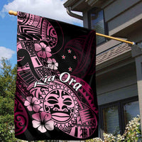 Aotearoa Kia Ora New Zealand Ta Moko Pink Version Garden Flag LT01 - Polynesian Pride