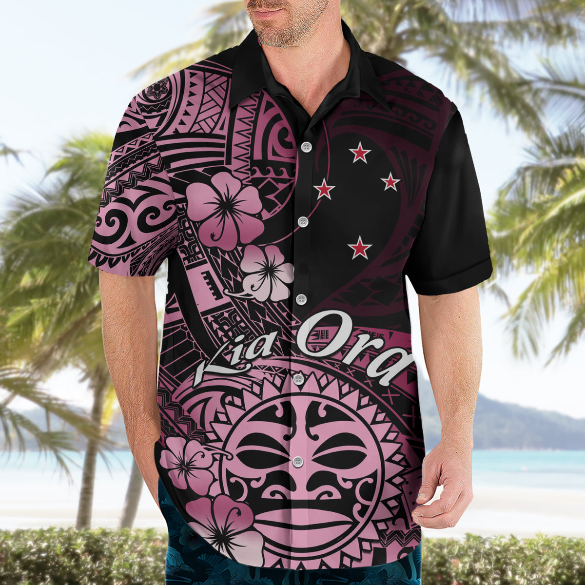 Aotearoa Kia Ora New Zealand Ta Moko Pink Version Hawaiian Shirt LT01 - Polynesian Pride