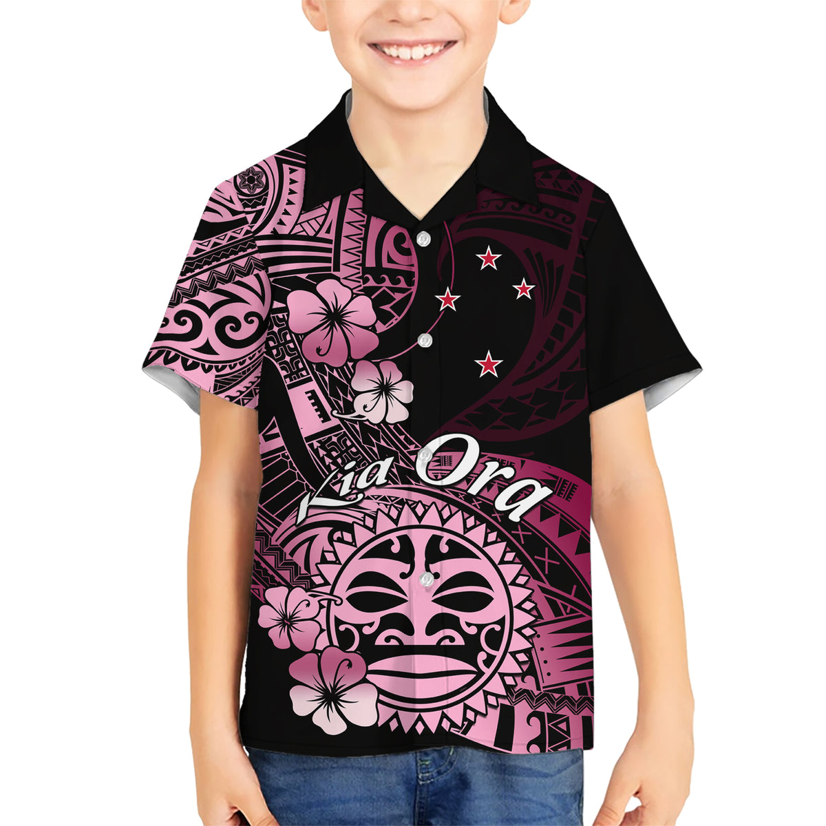 Aotearoa Kia Ora New Zealand Ta Moko Pink Version Hawaiian Shirt LT01 - Polynesian Pride