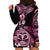 Aotearoa Kia Ora New Zealand Ta Moko Pink Version Hoodie Dress LT01 - Polynesian Pride