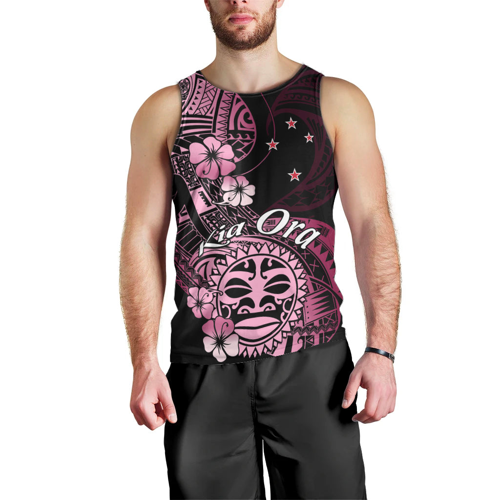 Aotearoa Kia Ora New Zealand Ta Moko Pink Version Men Tank Top LT01 - Polynesian Pride