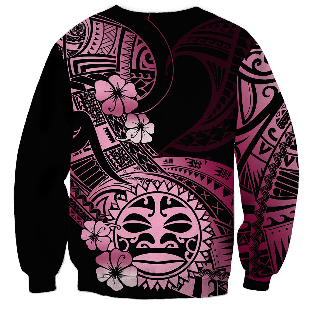 Aotearoa Kia Ora New Zealand Ta Moko Pink Version Sweatshirt LT01 - Polynesian Pride