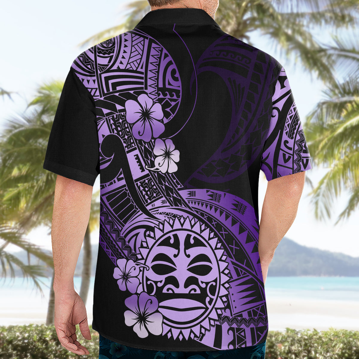 Aotearoa Kia Ora New Zealand Ta Moko Purple Version Hawaiian Shirt LT01 - Polynesian Pride