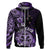 Aotearoa Kia Ora New Zealand Ta Moko Purple Version Hoodie LT01 Zip Hoodie Purple - Polynesian Pride