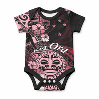 Aotearoa Kia Ora New Zealand Ta Moko Red Version Baby Onesie LT01 Red - Polynesian Pride