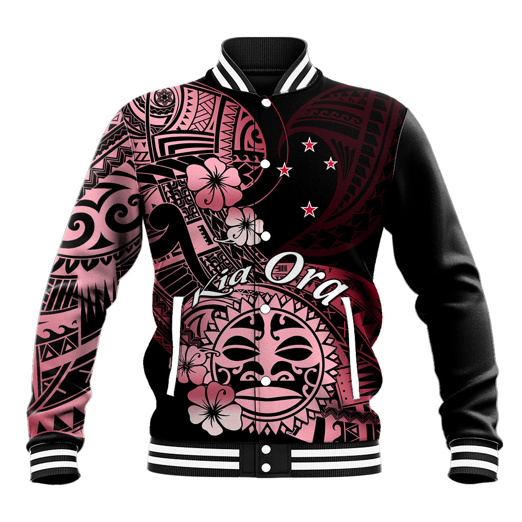 Aotearoa Kia Ora New Zealand Ta Moko Red Version Baseball Jacket LT01 Unisex Red - Polynesian Pride
