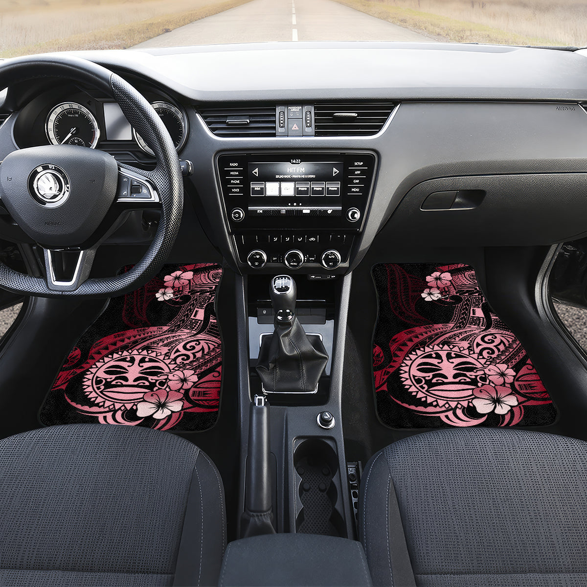 Aotearoa Kia Ora New Zealand Ta Moko Red Version Car Mats LT01 - Polynesian Pride