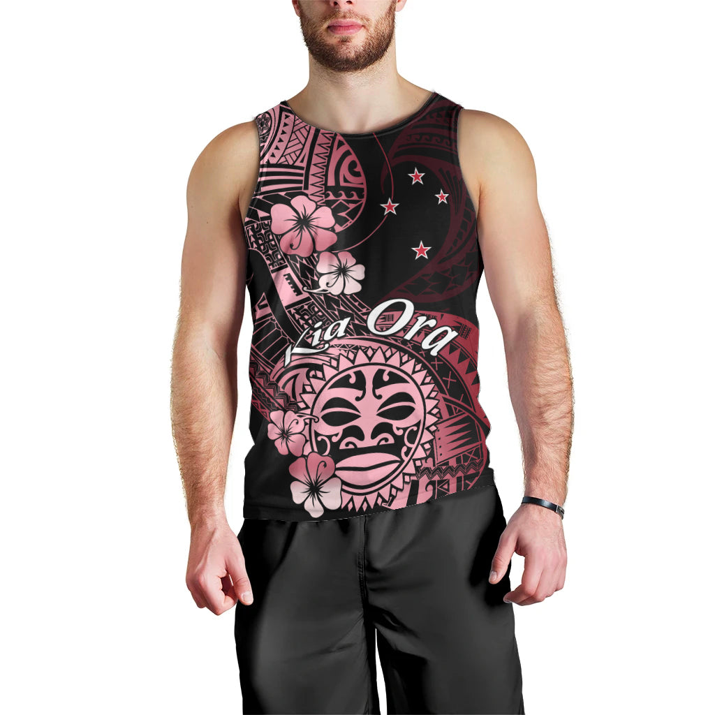Aotearoa Kia Ora New Zealand Ta Moko Red Version Men Tank Top LT01 - Polynesian Pride