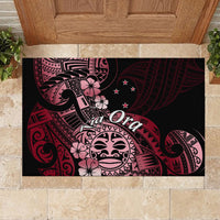 Aotearoa Kia Ora New Zealand Ta Moko Red Version Rubber Doormat LT01 - Polynesian Pride