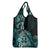 Aotearoa Kia Ora New Zealand Ta Moko Turquoise Version Grocery Bag