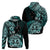 Aotearoa Kia Ora New Zealand Ta Moko Turquoise Version Hoodie LT01 - Polynesian Pride