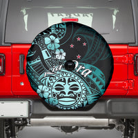 Aotearoa Kia Ora New Zealand Ta Moko Turquoise Version Spare Tire Cover LT01 - Polynesian Pride