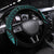 Aotearoa Kia Ora New Zealand Ta Moko Turquoise Version Steering Wheel Cover LT01 Universal Fit Turquoise - Polynesian Pride