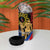Personalized Lapulapu The First Filipino Hero 4 in 1 Can Cooler Tumbler Polynesian Pattern