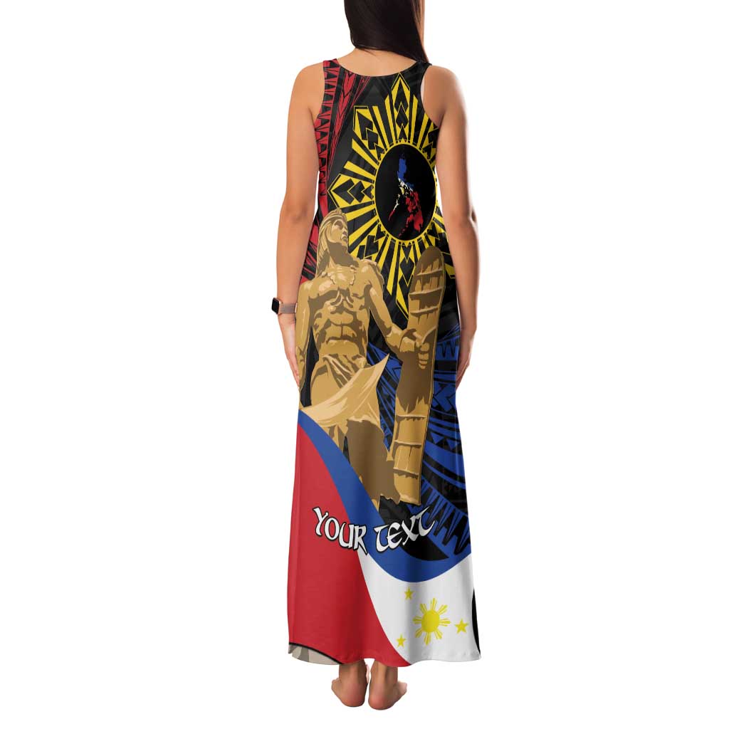 Personalized Lapulapu The First Filipino Hero Family Matching Tank Maxi Dress and Hawaiian Shirt Polynesian Pattern