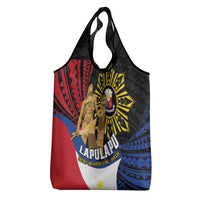 Lapulapu The First Filipino Hero Grocery Bag Polynesian Pattern