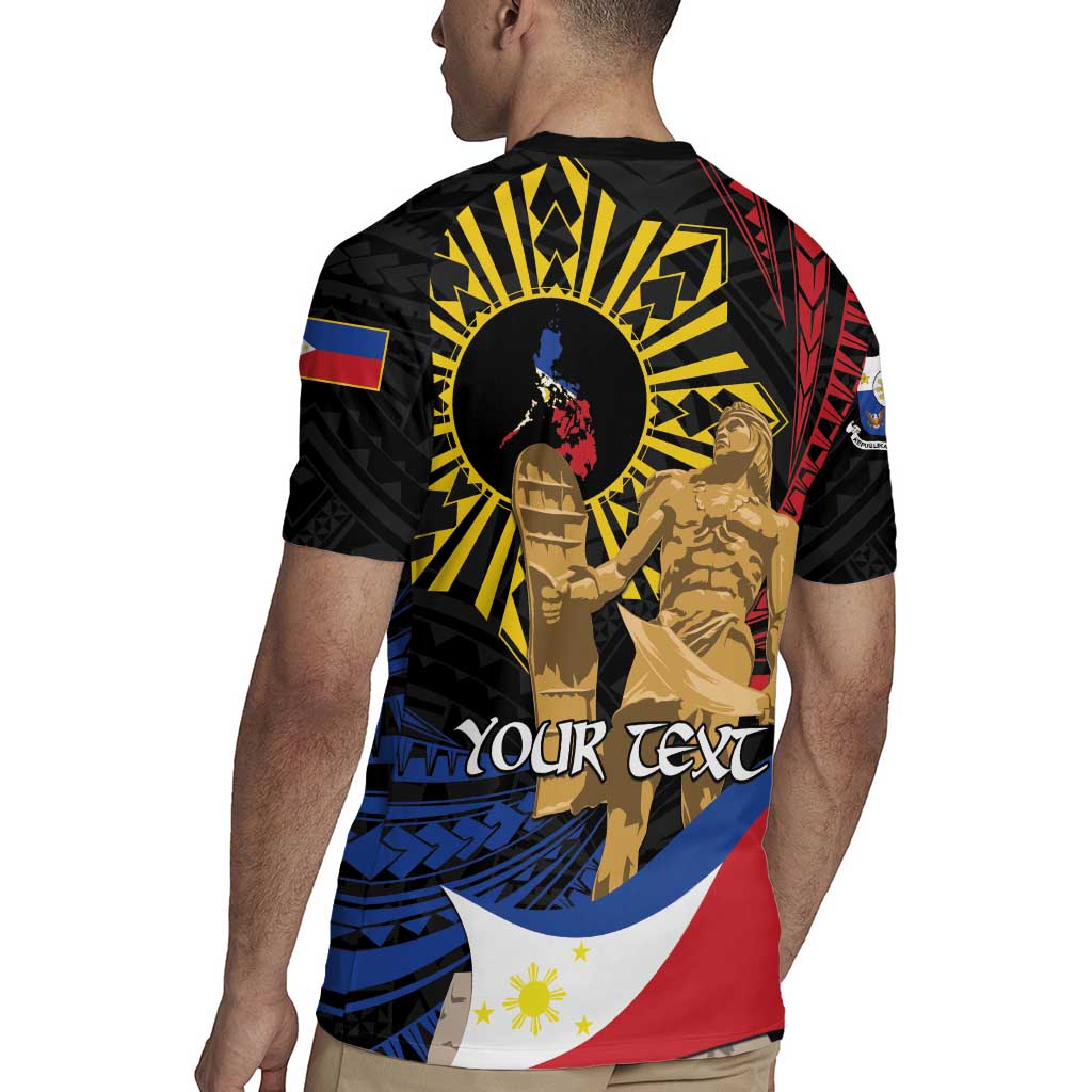 Personalized Lapulapu The First Filipino Hero Rugby Jersey Polynesian Pattern