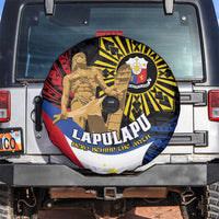 Lapulapu The First Filipino Hero Spare Tire Cover Polynesian Pattern