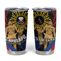 Personalized Lapulapu The First Filipino Hero Tumbler Cup Polynesian Pattern