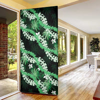 Puakenikeni Maile Lei Door Cover Frangipani Green Tropical Leaves
