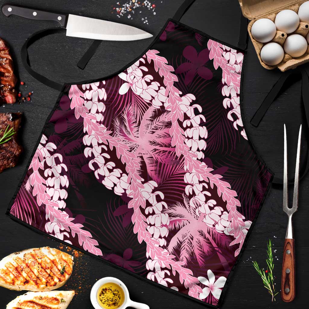 Puakenikeni Maile Lei Apron Frangipani Pink Tropical Leaves