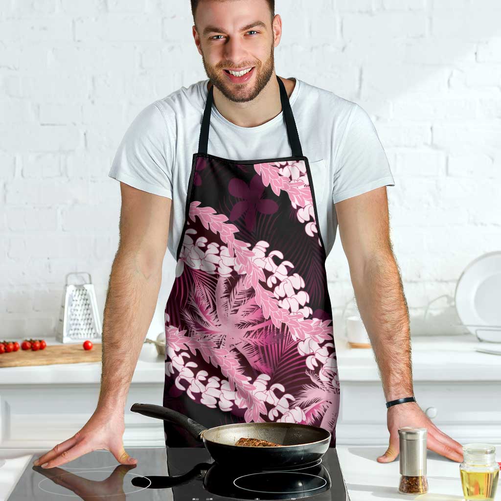 Puakenikeni Maile Lei Apron Frangipani Pink Tropical Leaves