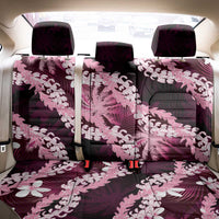 Puakenikeni Maile Lei Back Car Seat Cover Frangipani Pink Tropical Leaves