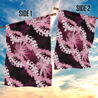 Puakenikeni Maile Lei Garden Flag Frangipani Pink Tropical Leaves