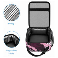 Puakenikeni Maile Lei Lunch Bag Frangipani Pink Tropical Leaves LT01 - Polynesian Pride