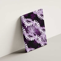 Puakenikeni Maile Lei Canvas Wall Art Frangipani Purple Tropical Leaves
