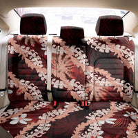 Puakenikeni Maile Lei Back Car Seat Cover Frangipani Red Tropical Leaves