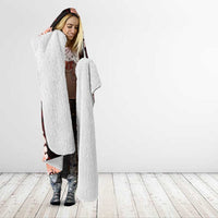 Puakenikeni Maile Lei Hooded Blanket Frangipani Red Tropical Leaves