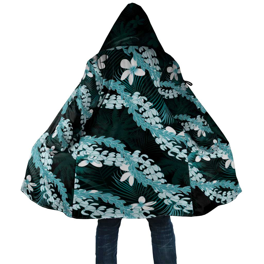 Puakenikeni Maile Lei Cloak Frangipani Turquoise Tropical Leaves