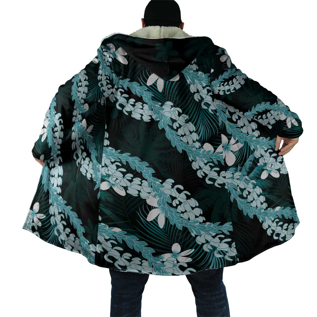 Puakenikeni Maile Lei Cloak Frangipani Turquoise Tropical Leaves