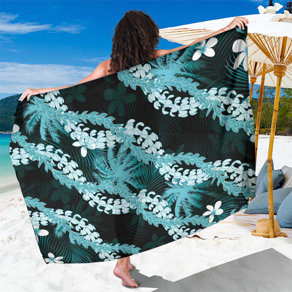 Puakenikeni Maile Lei Sarong Frangipani Turquoise Tropical Leaves