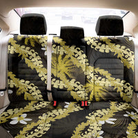 Puakenikeni Maile Lei Back Car Seat Cover Frangipani Yellow Tropical Leaves