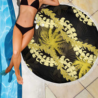 Puakenikeni Maile Lei Beach Blanket Frangipani Yellow Tropical Leaves