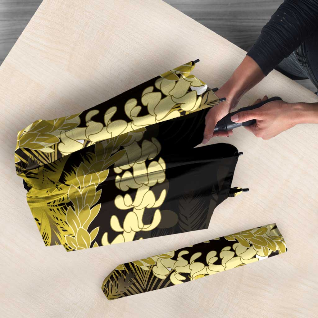 Puakenikeni Maile Lei Umbrella Frangipani Yellow Tropical Leaves