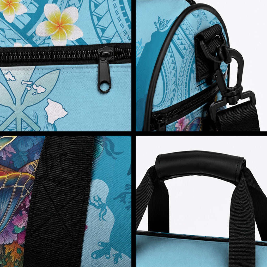Personalized Hawaii Sea Turtle Duffle Bag Hawaii Map Ocean Vibes