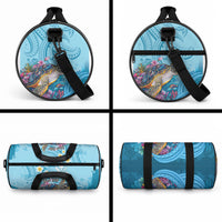 Personalized Hawaii Sea Turtle Duffle Bag Hawaii Map Ocean Vibes