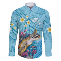 Personalized Hawaii Sea Turtle Family Matching Long Sleeve Bodycon Dress and Hawaiian Shirt Hawaii Map Ocean Vibes