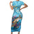 Personalized Hawaii Sea Turtle Family Matching Short Sleeve Bodycon Dress and Hawaiian Shirt Hawaii Map Ocean Vibes