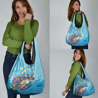 Personalized Hawaii Sea Turtle Grocery Bag Hawaii Map Ocean Vibes